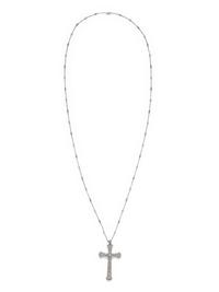 ANTIQUE, DIAMOND CROSS PENDANT/NECKLACE