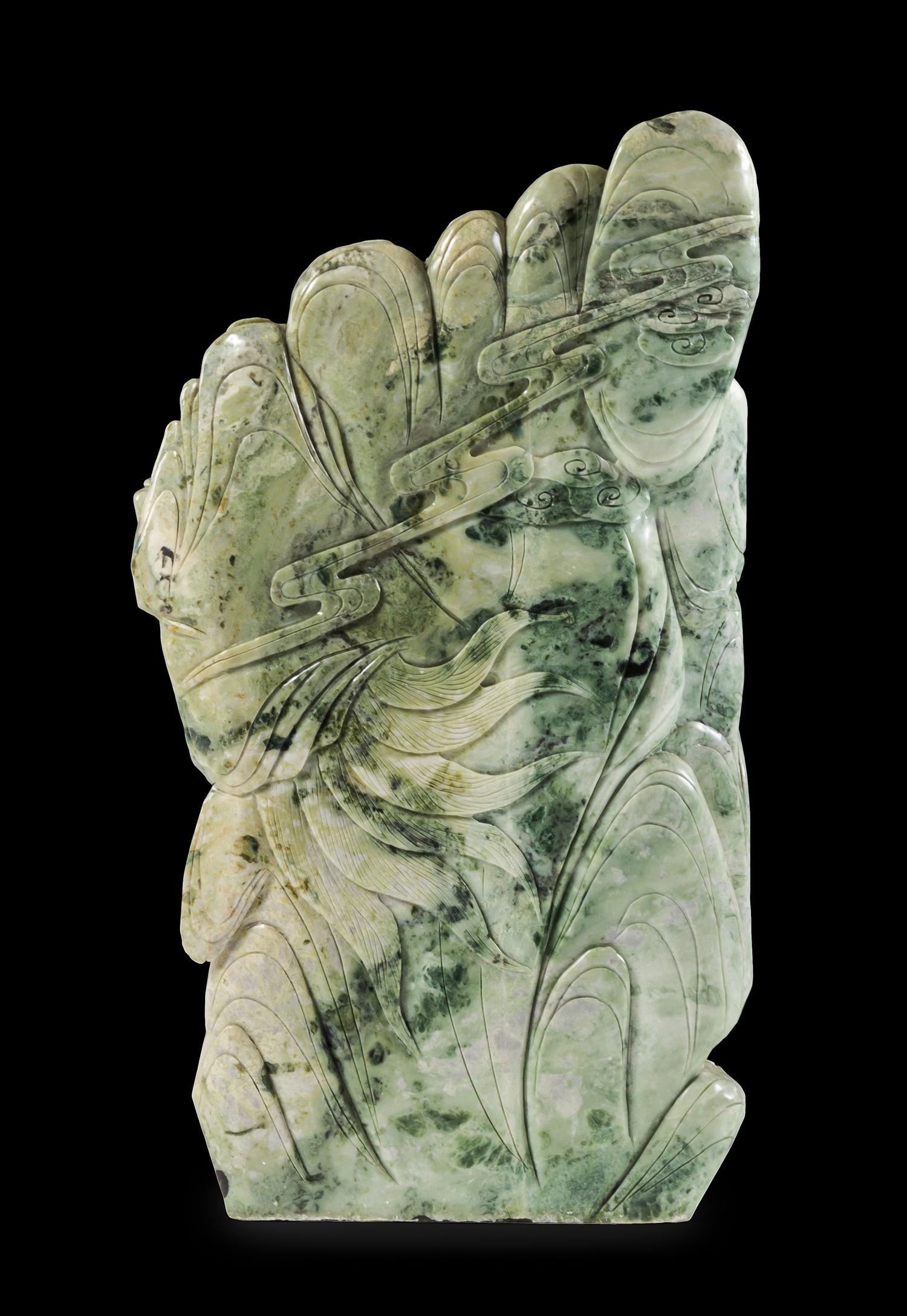 A Massive Jadeite Mountain Height 35 inches. — 20TH CENTURY