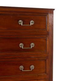 An Over-Sized Louis XVI Gilt Bronze Mounted Mahogany Semainier