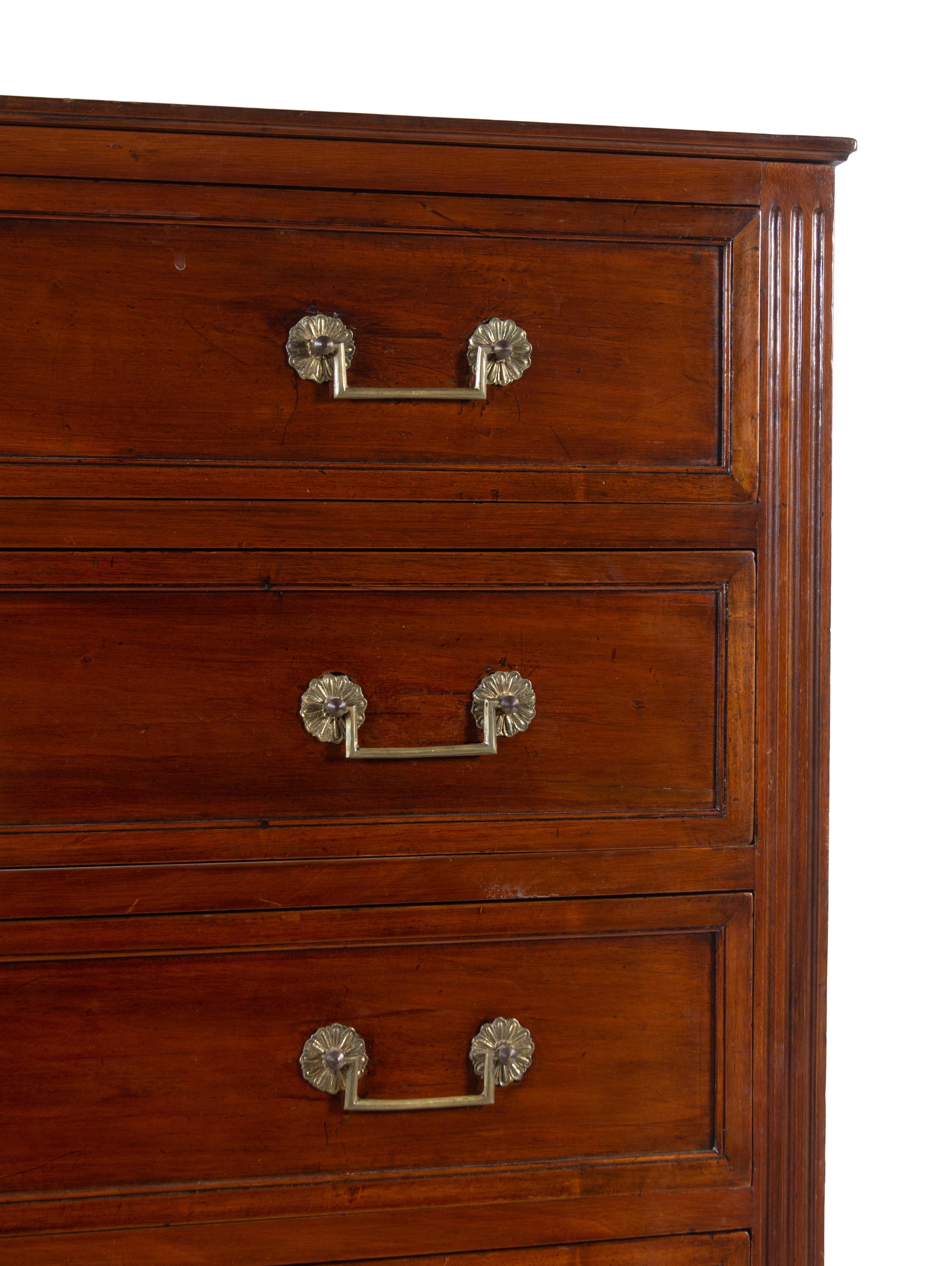 An Over-Sized Louis XVI Gilt Bronze Mounted Mahogany Semainier