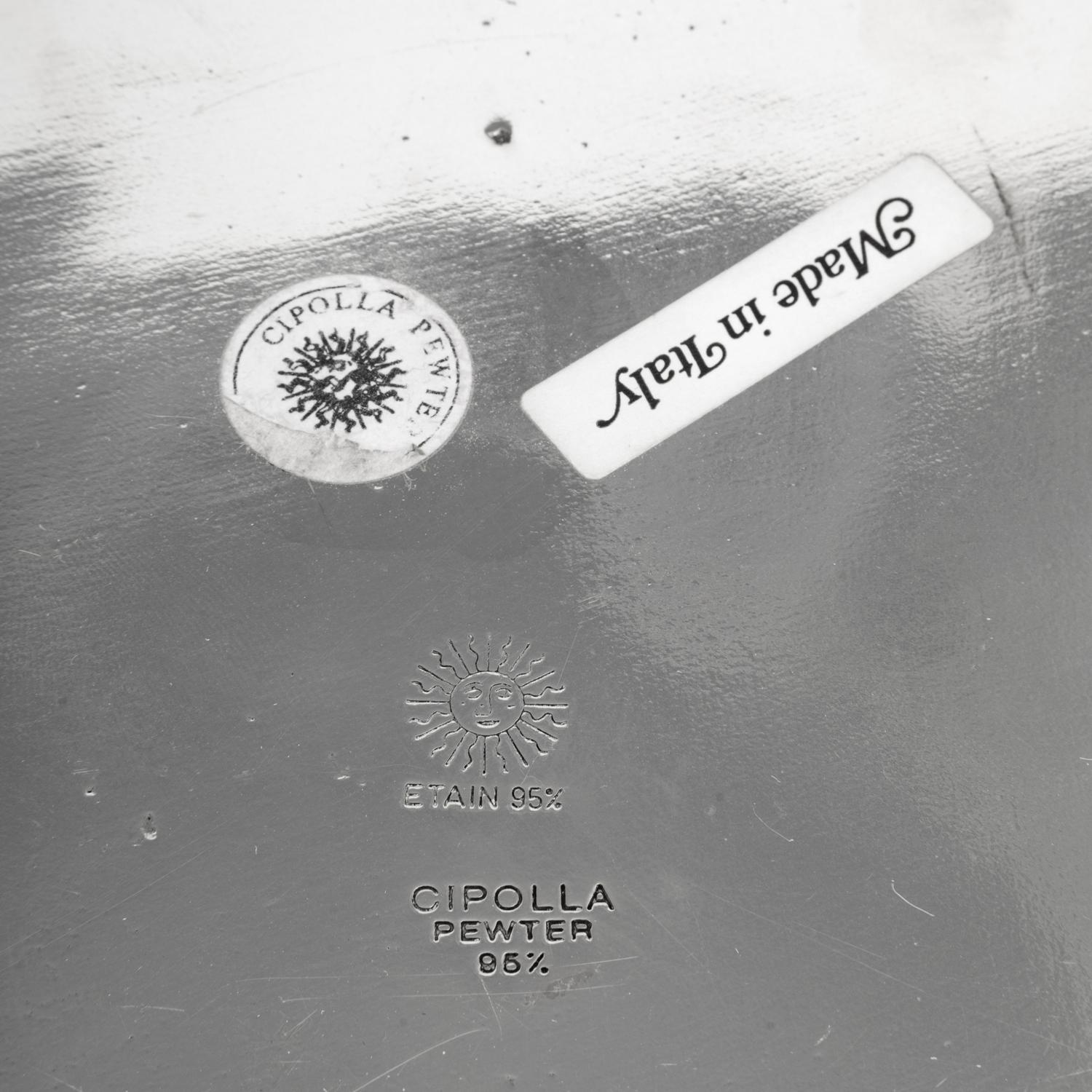 Three Cipolla Pewter Trays