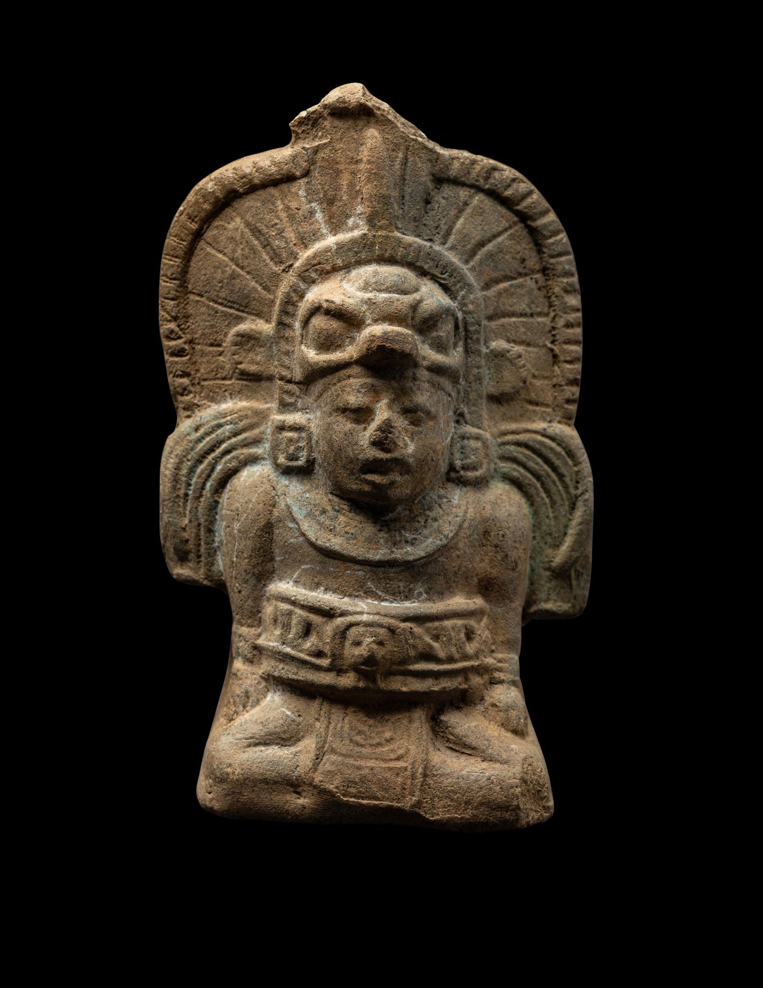 A Maya Rattle Figure