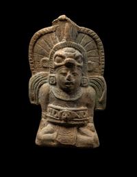 A Maya Rattle Figure