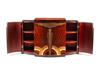 An Art Deco Style Various Woods Console Cabinet