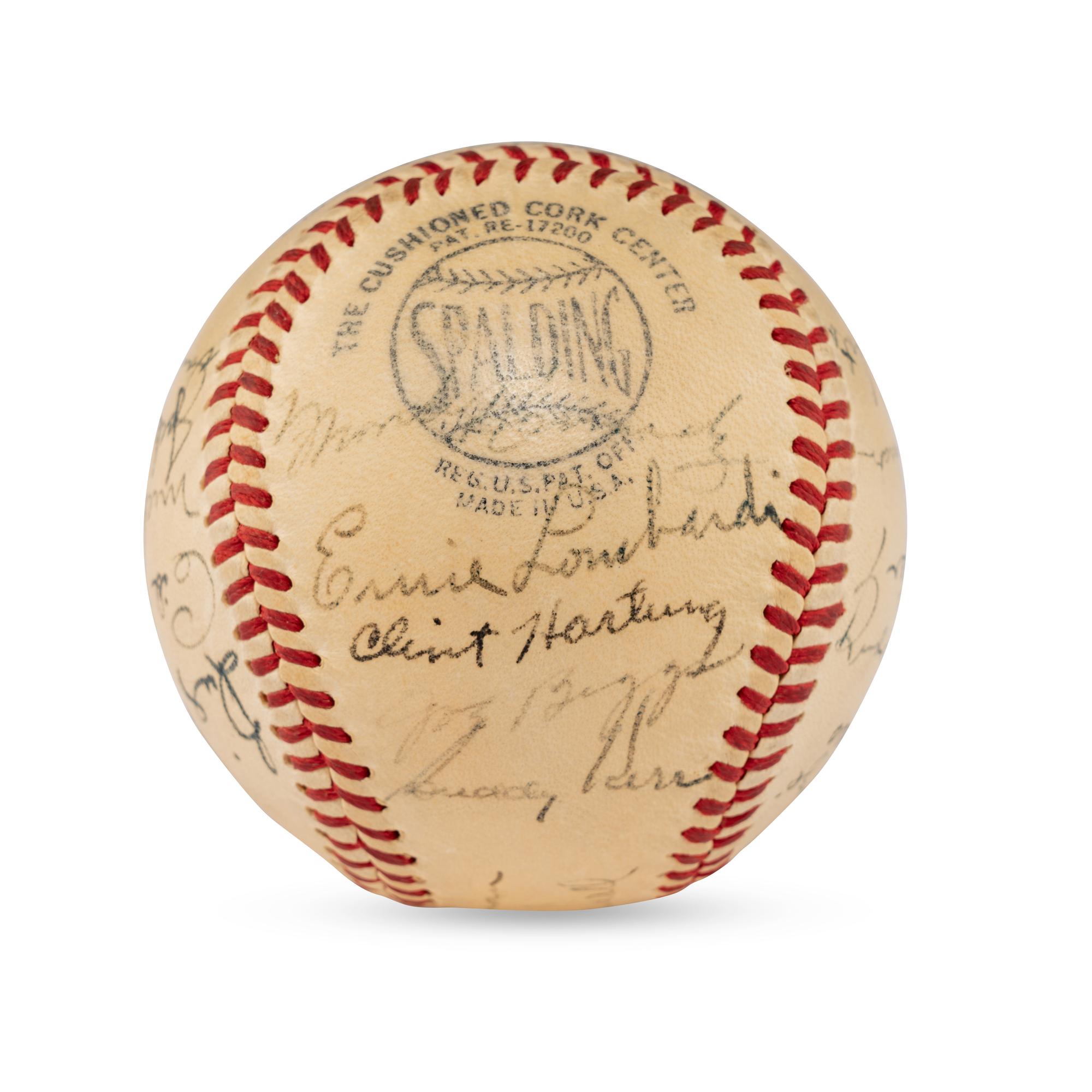 A 1947 New York Giants Team Signed Autograph Baseball (Auction Letter),