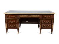 A Louis XVI Style Gilt Bronze Mounted Mahogany Desk — EARLY 20TH CENTURY