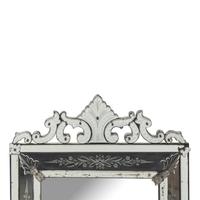 A Venetian Etched Glass Mirror