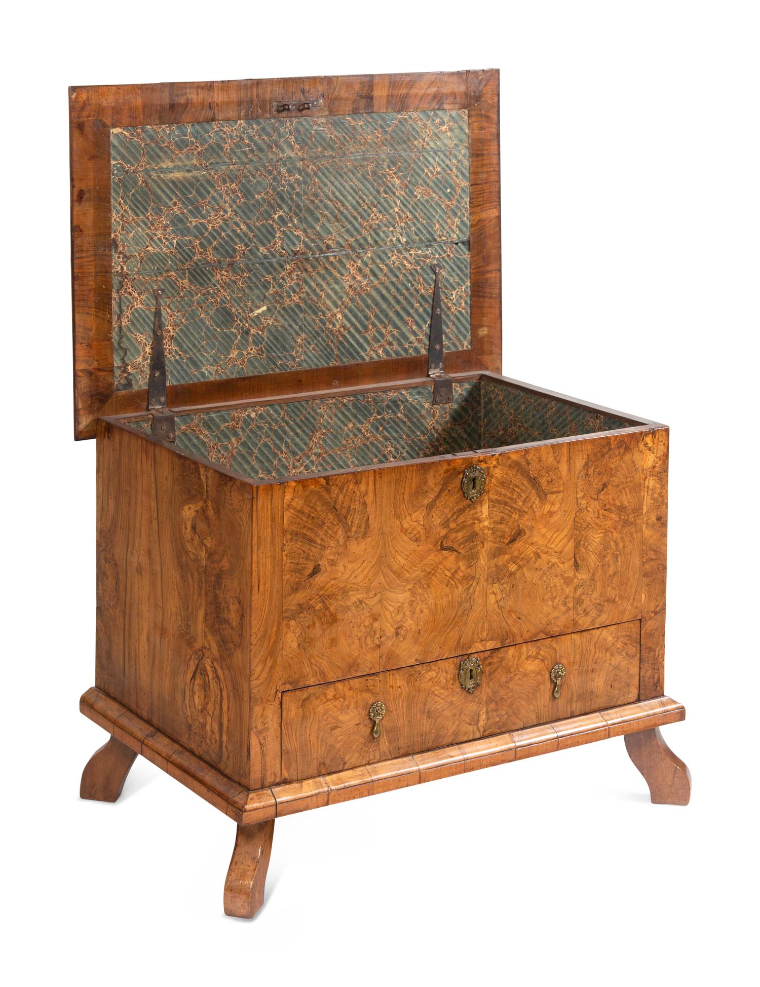 A George II Burl Walnut Blanket Chest