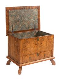 A George II Burl Walnut Blanket Chest