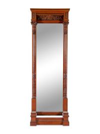 A Victorian Walnut Pier Mirror