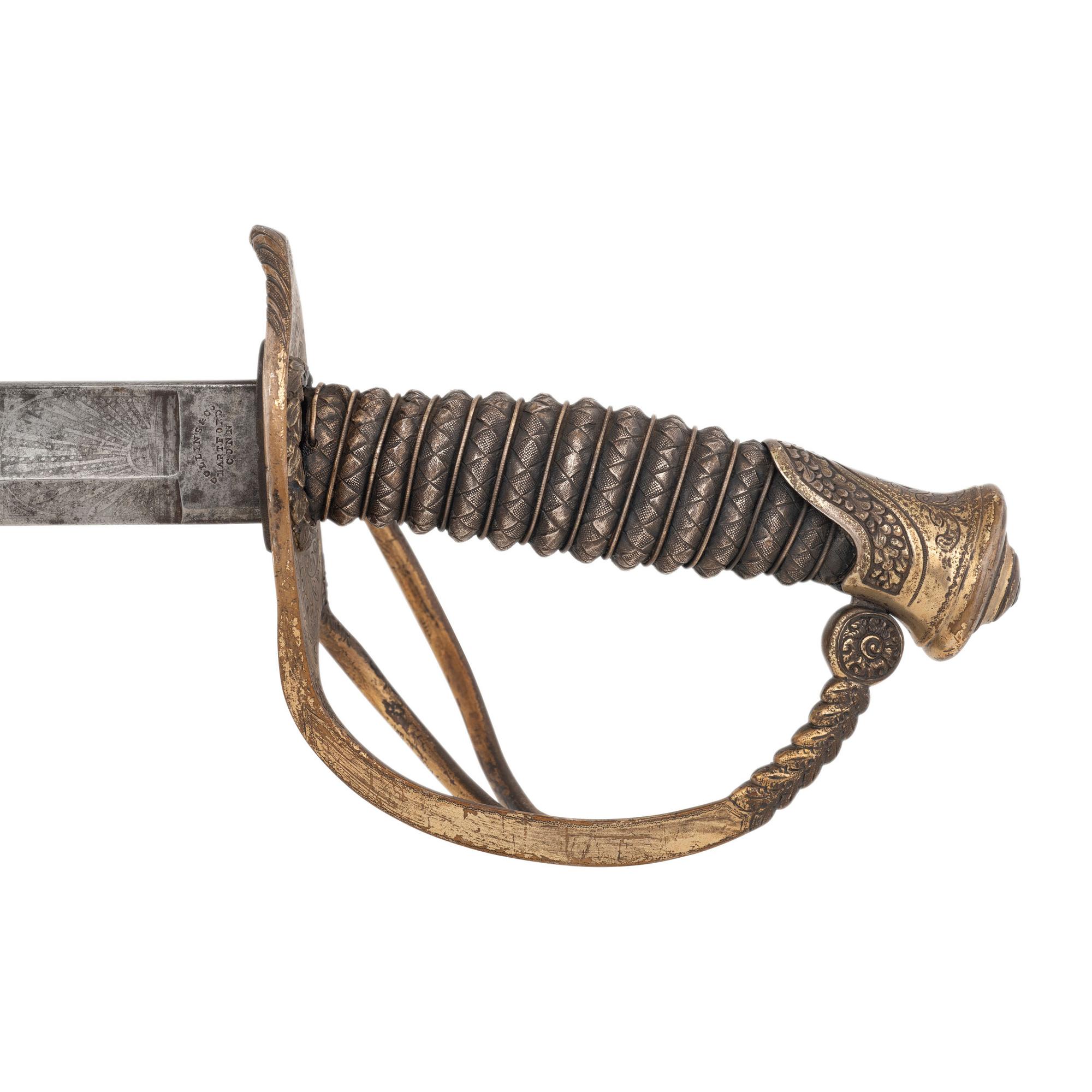 Caldwell Retailed Silver Gripped Model 1840 Cavalry Officers Presentation Sword to Col. (General) Hiram Berry - 4th Maine Vols. KIA at Chancellorsville with (2) CDVs and a Commemorative Coin
