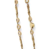 ARTS & CRAFTS, YELLOW GOLD AND PEARL NECKLACE