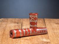 Great Lakes Catlinite Pipe, with Lead Inlay