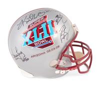 A Super Bowl XLVI 2008 Multi Signed Helmet Including Peyton Manning, Joe Montana and Junior Seau (Beckett Authentication Services BAS Certified),