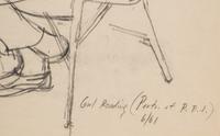 Girl Reading (Portrait of P. D. S.), 1961, Man Seated on a Folding Chair (Jordan Good #3), 1961, and Seated Woman Hand on Brow (Pat del Sasser), 1961 (a group of three works)