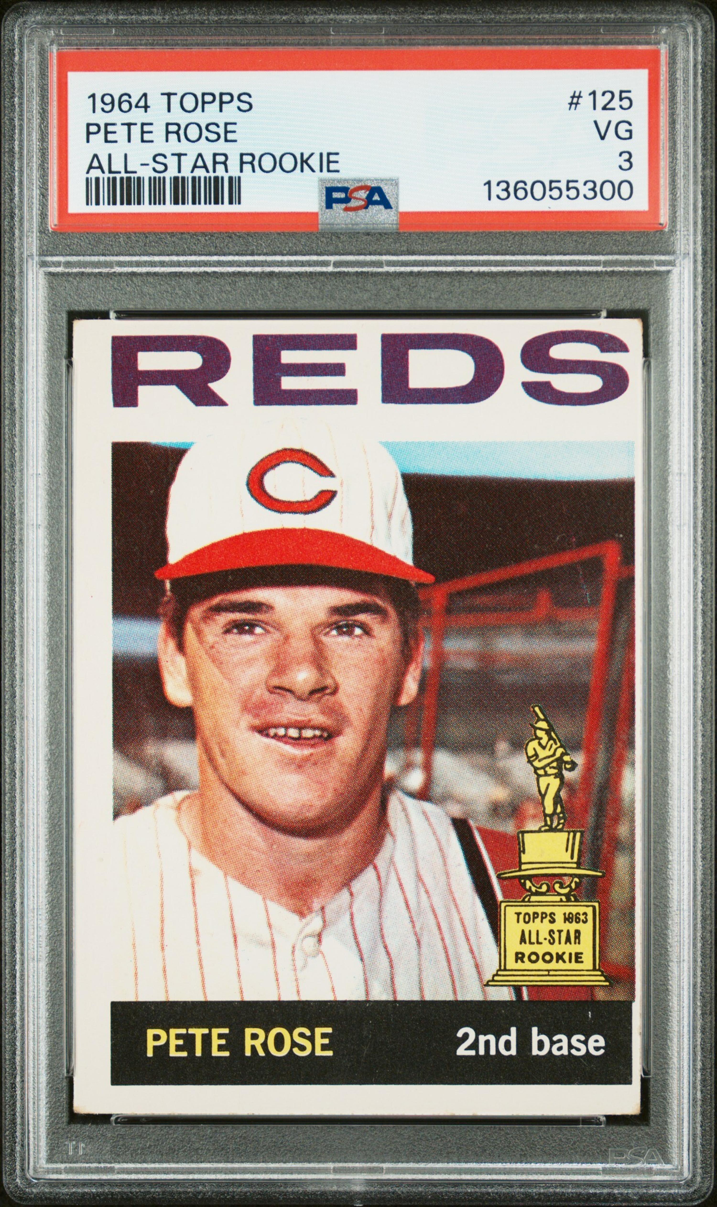 A 1964 Topps Pete Rose Baseball Card No. 125 (PSA 3 VG)