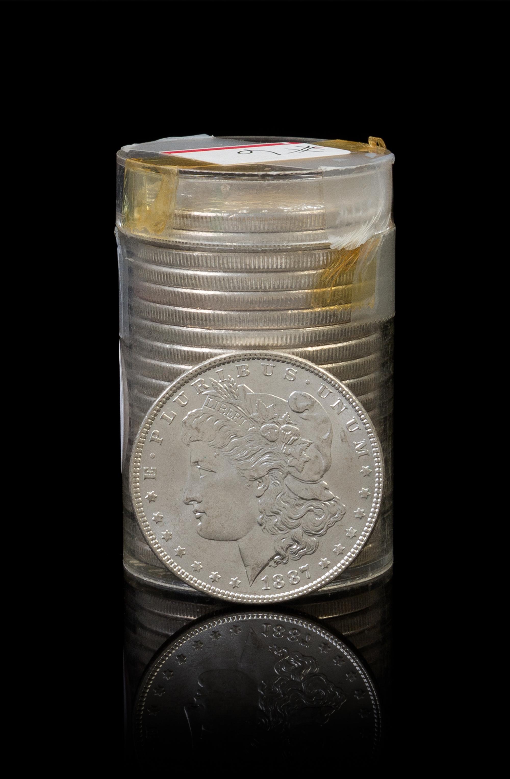 A Group of Twenty United States 1887 Morgan Silver Dollars