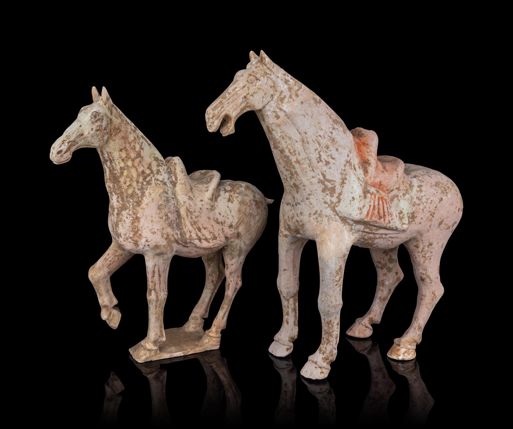 Two Chinese Pottery Horses