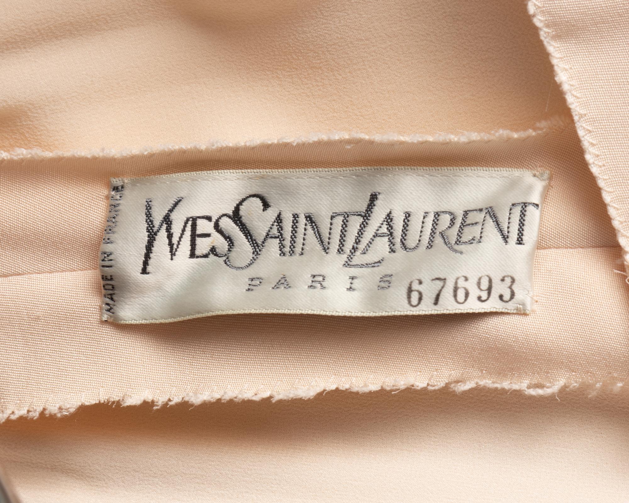 Yves Saint Laurent Haute Couture Evening Dress with Wrap, 1980s