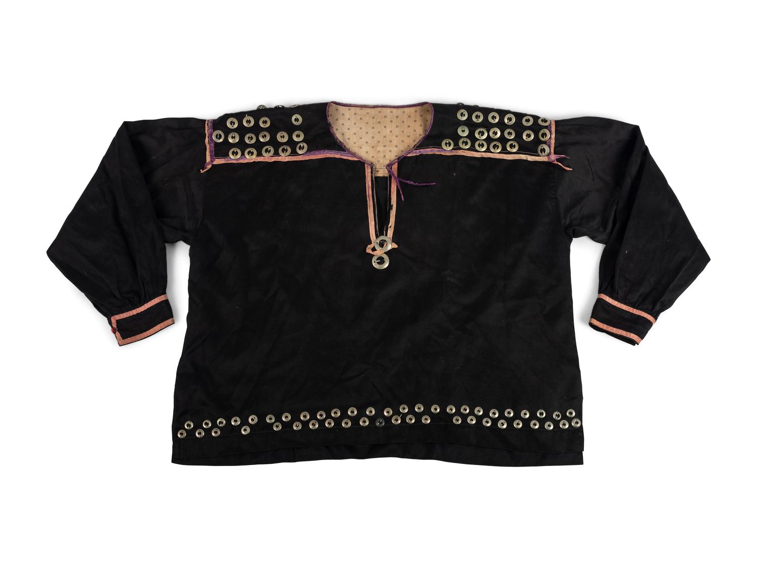 Ho-chunk Ribbon Shirt, with German Silver