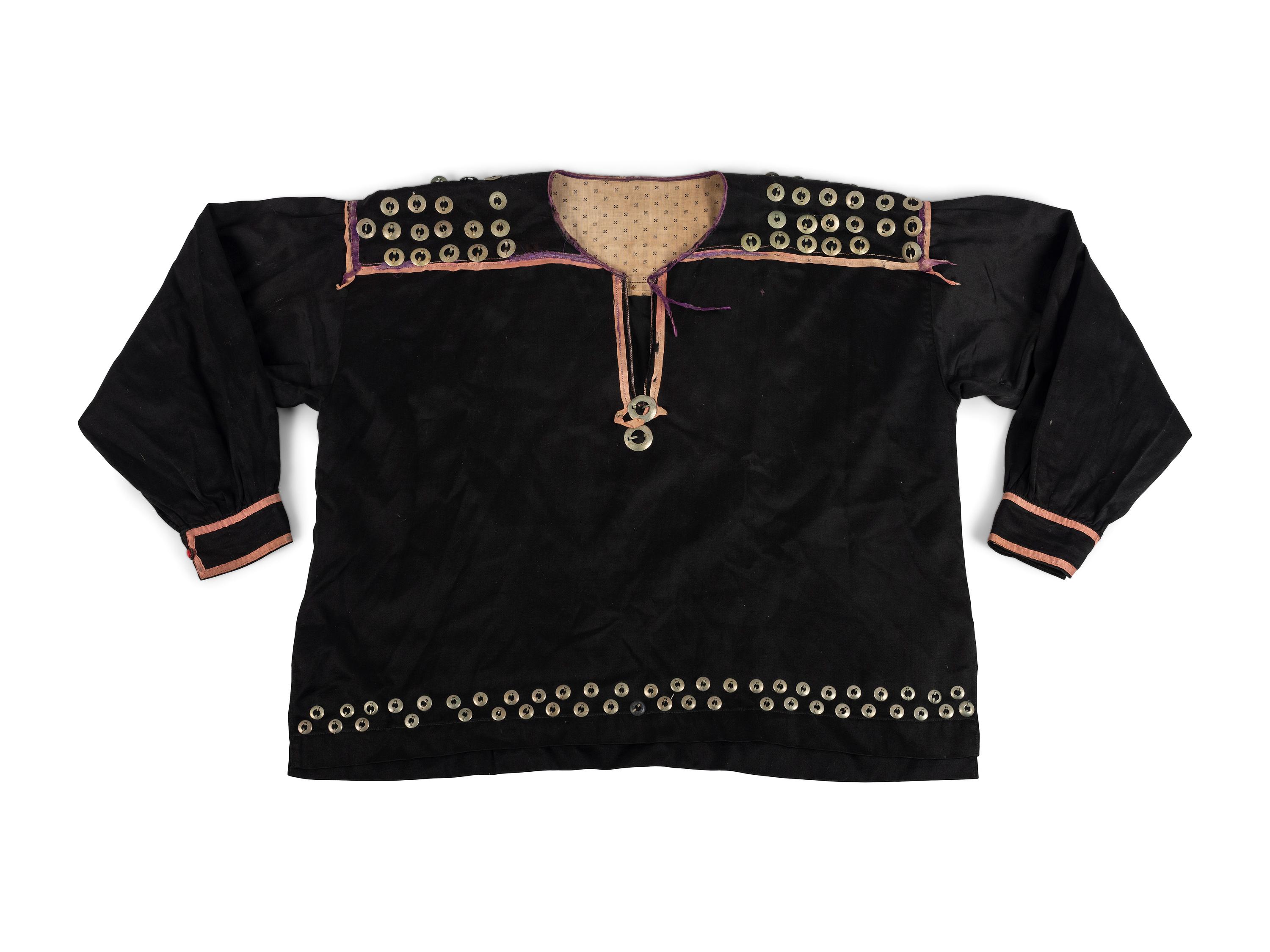 Ho-chunk Ribbon Shirt, with German Silver