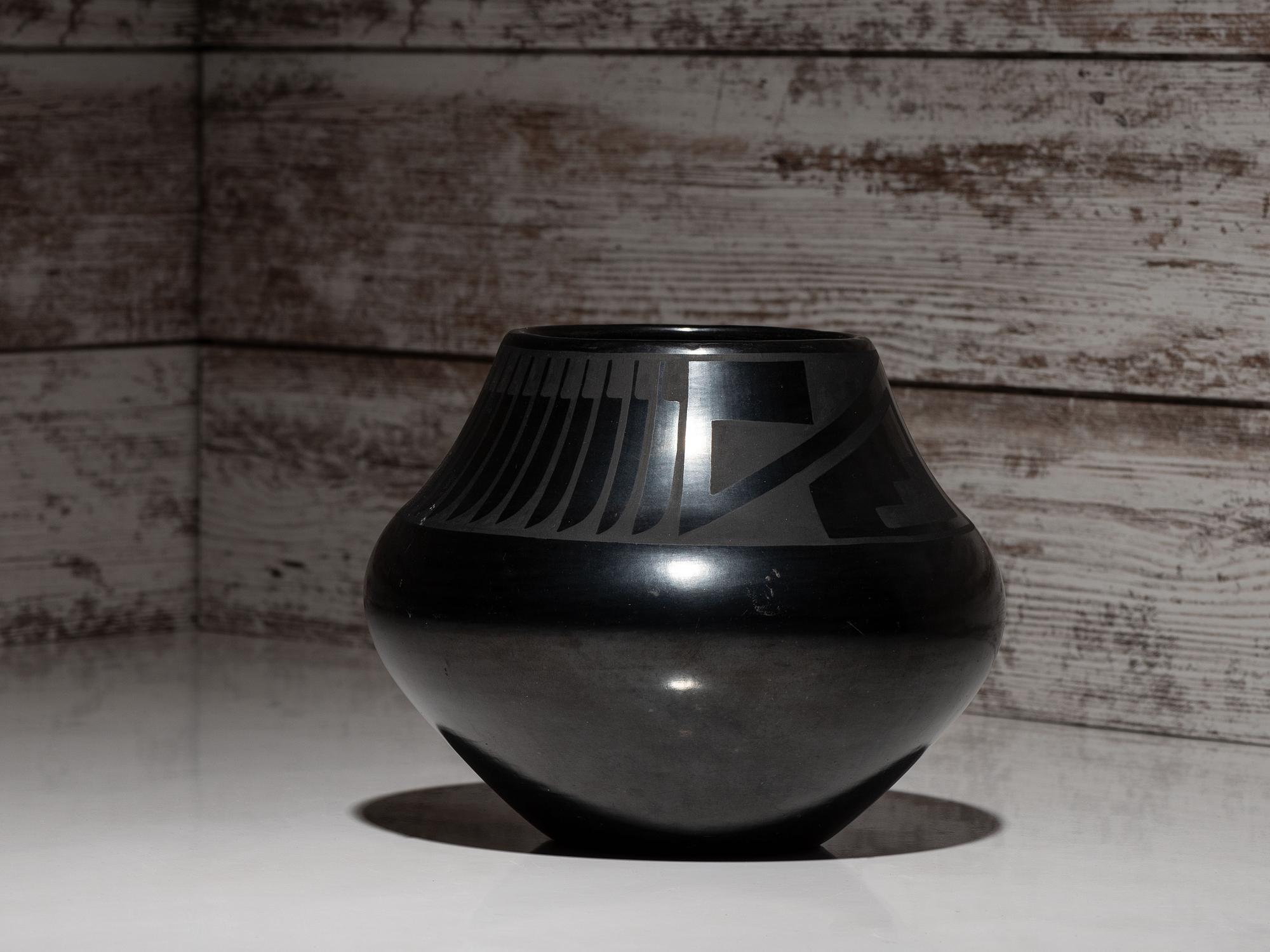 Blackware Pottery Jar, 1925-1943