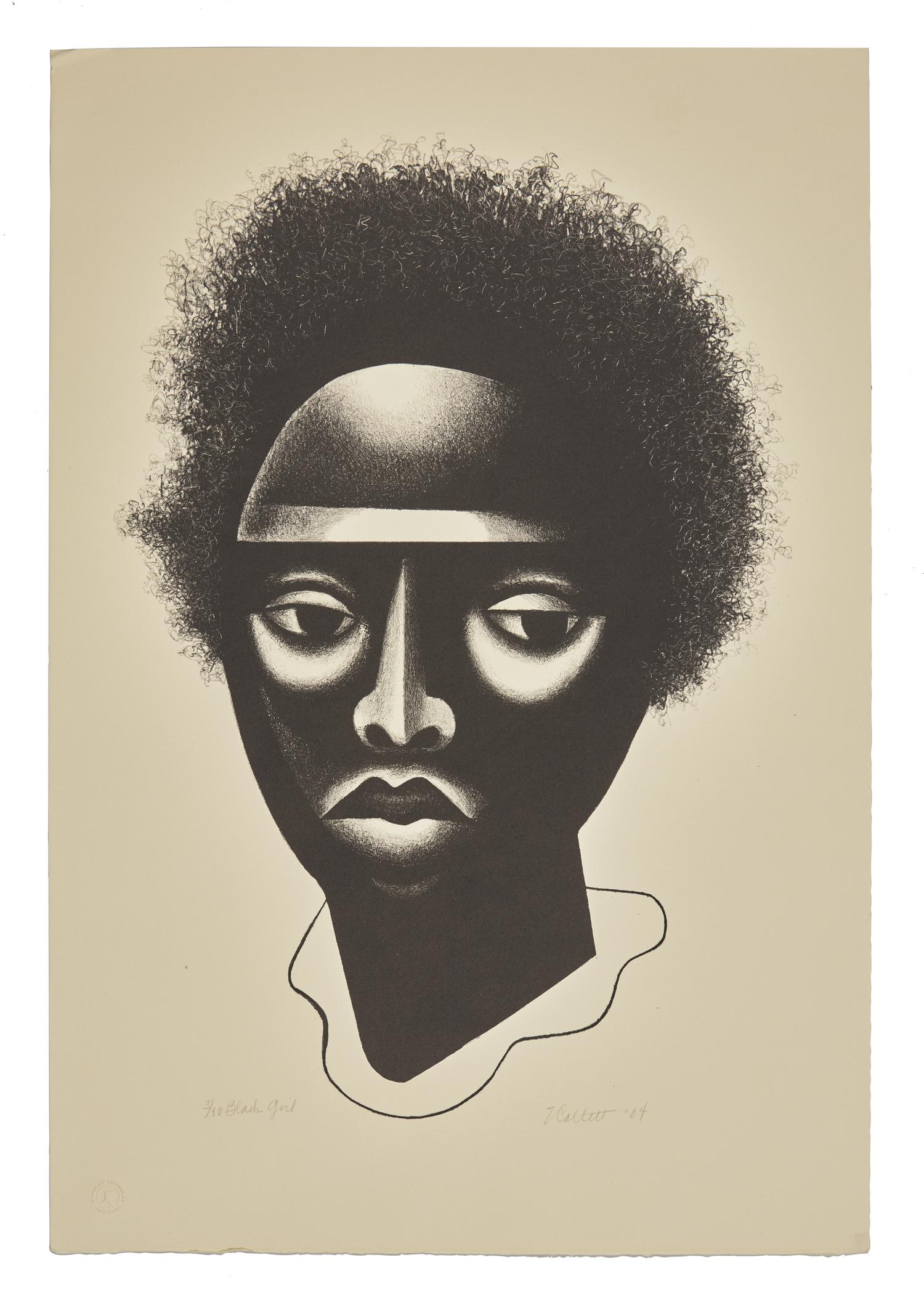 A pair of prints (Malcom X, 1996; Black Girl, 2004)