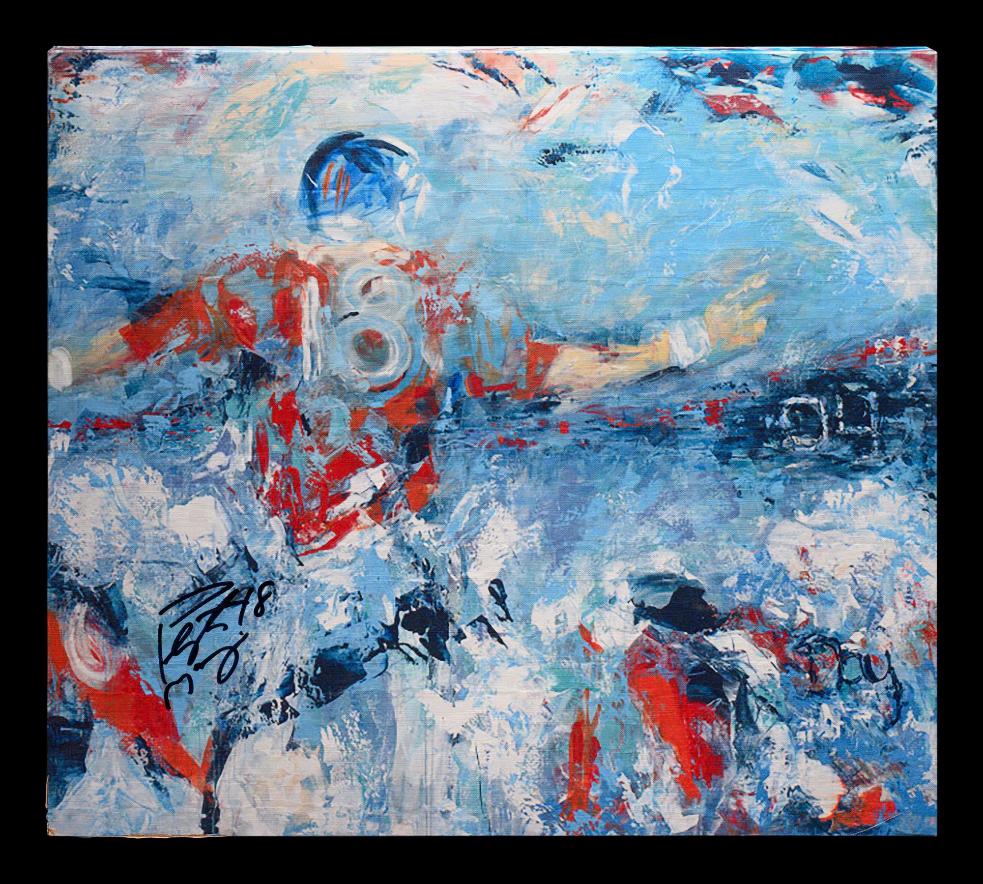 A Peyton Manning Signed Will Day Omaha Limited Edition Canvas, Gifted by Denver Broncos Front Office (Fanatics Hologram)