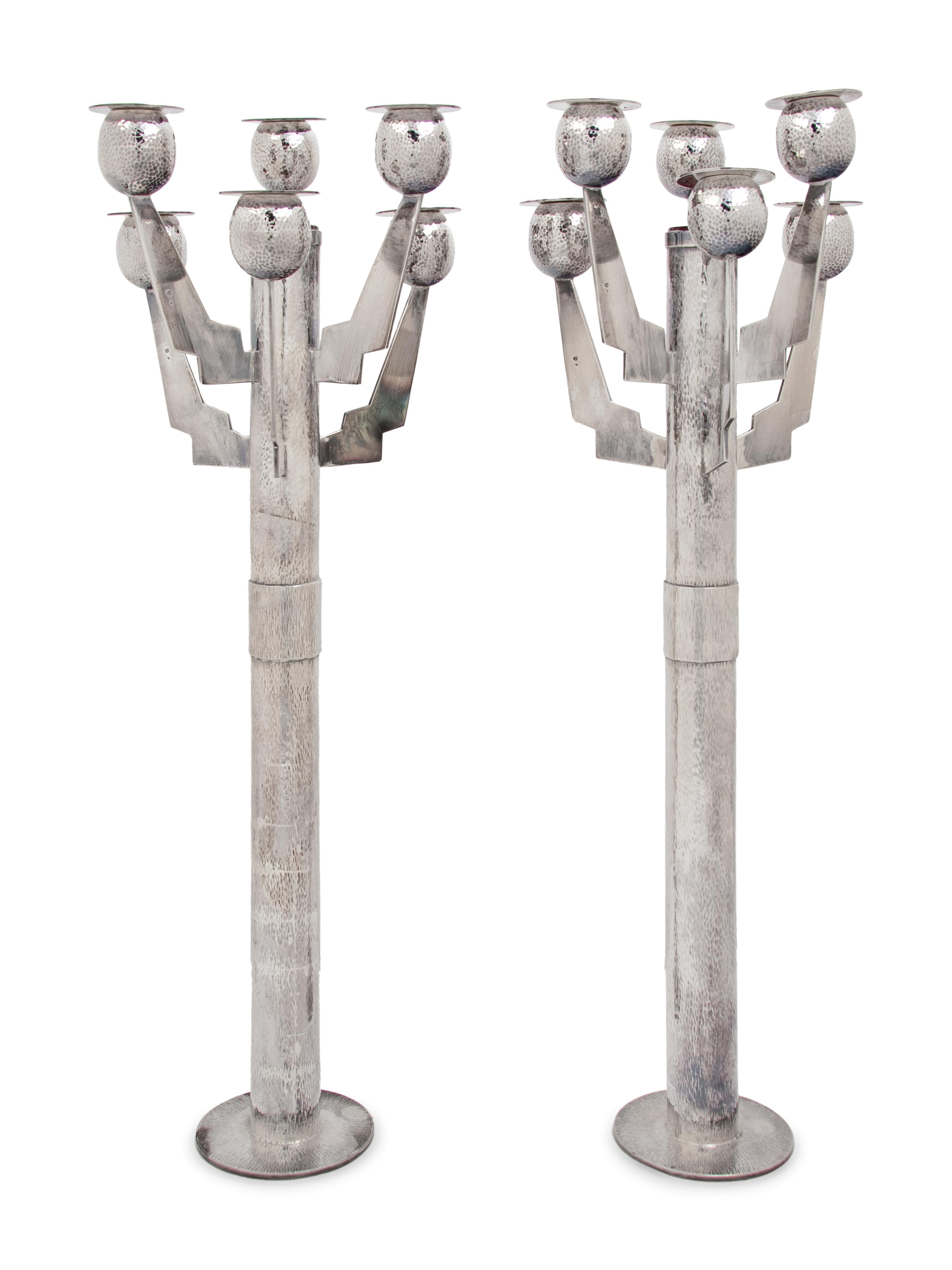 A Pair of Six-Light Candelabra, c. 1999, Executed by Jacques Richard, Paris