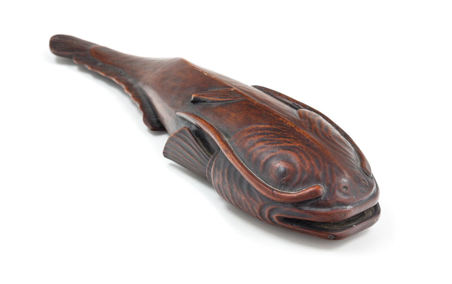 A Japanese Carved Wood Model of a Fish Length 16 inches. — 19TH/20TH CENTURY