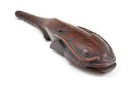 A Japanese Carved Wood Model of a Fish Length 16 inches. — 19TH/20TH CENTURY