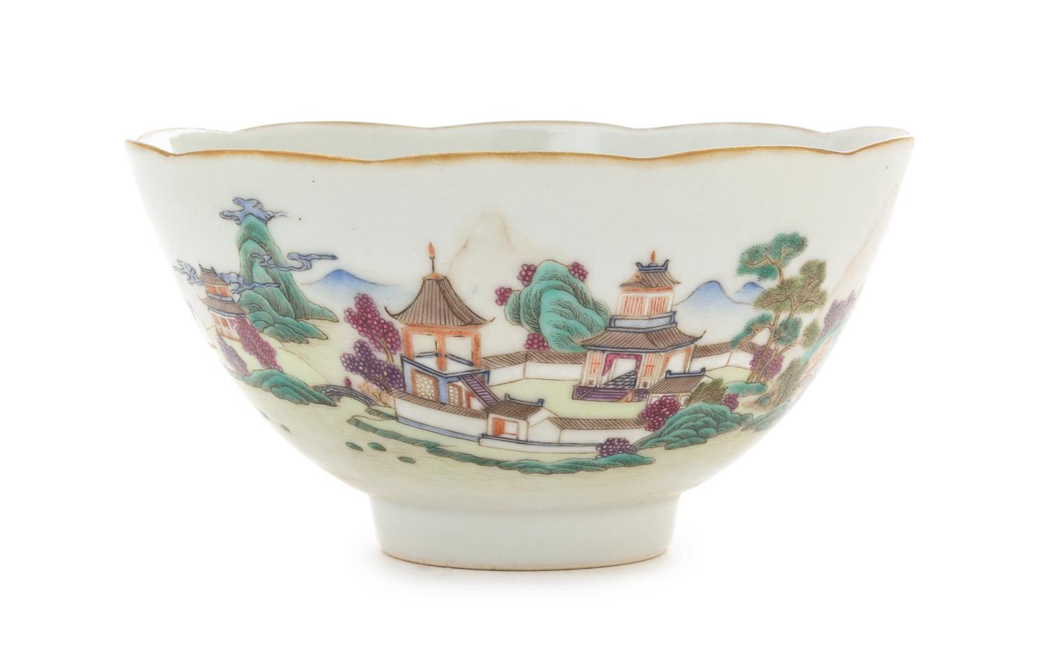 A Famille Rose Porcelain Bowl Diameter 4 3/4 inches.