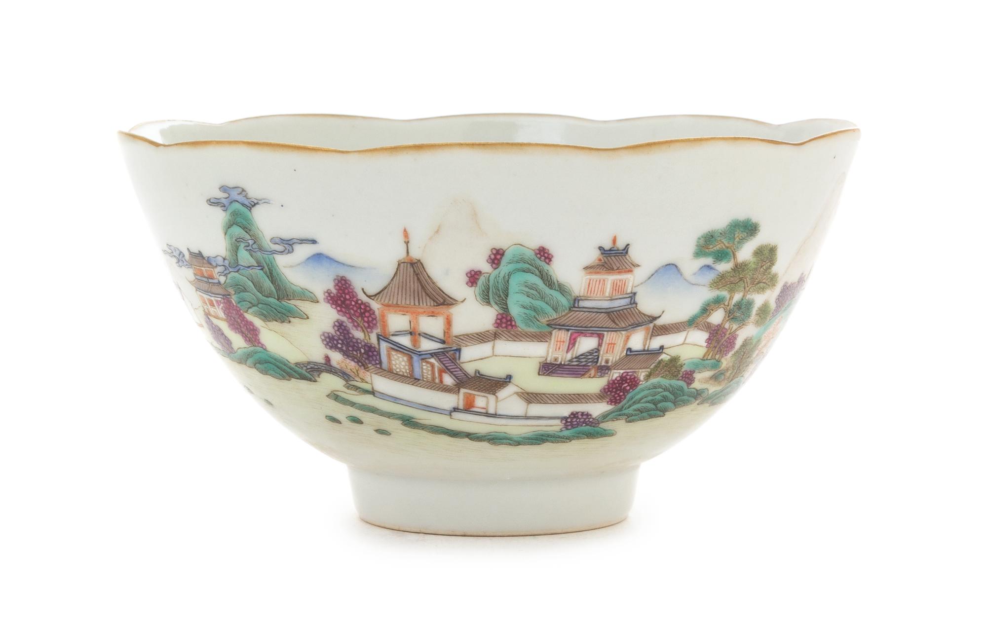 A Famille Rose Porcelain Bowl Diameter 4 3/4 inches.