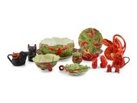 A Collection of Royal Bayreuth Lobster Table Wares
