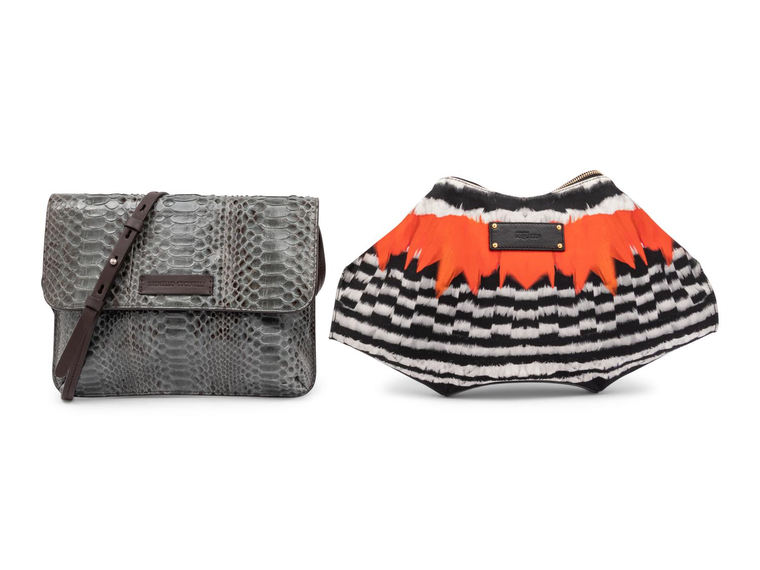 Two Designer Bags: One Alexander McQueen & One Brunello Cucinelli, 2000-10s