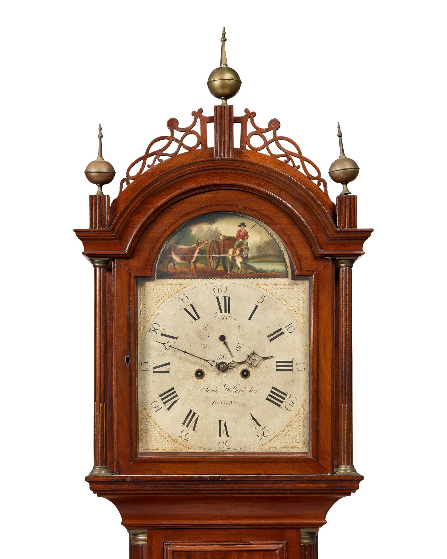 A Federal Mahogany Tall Case Clock