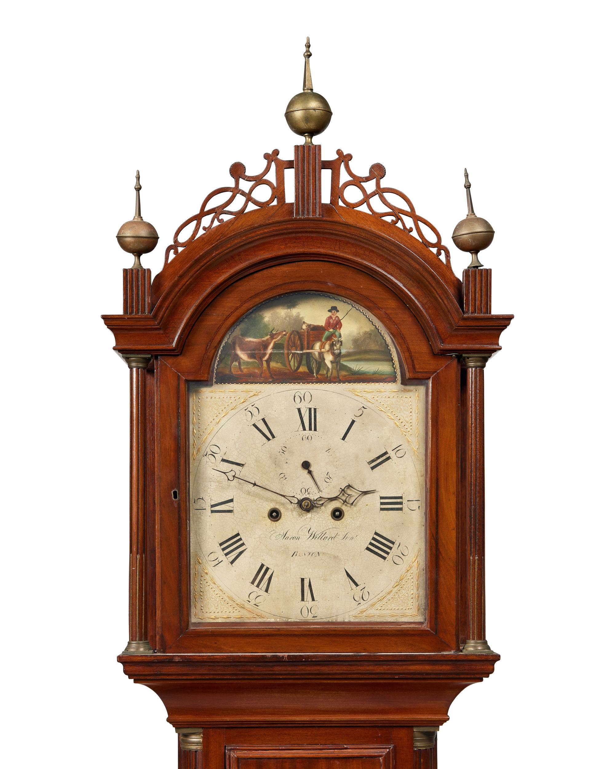 A Federal Mahogany Tall Case Clock