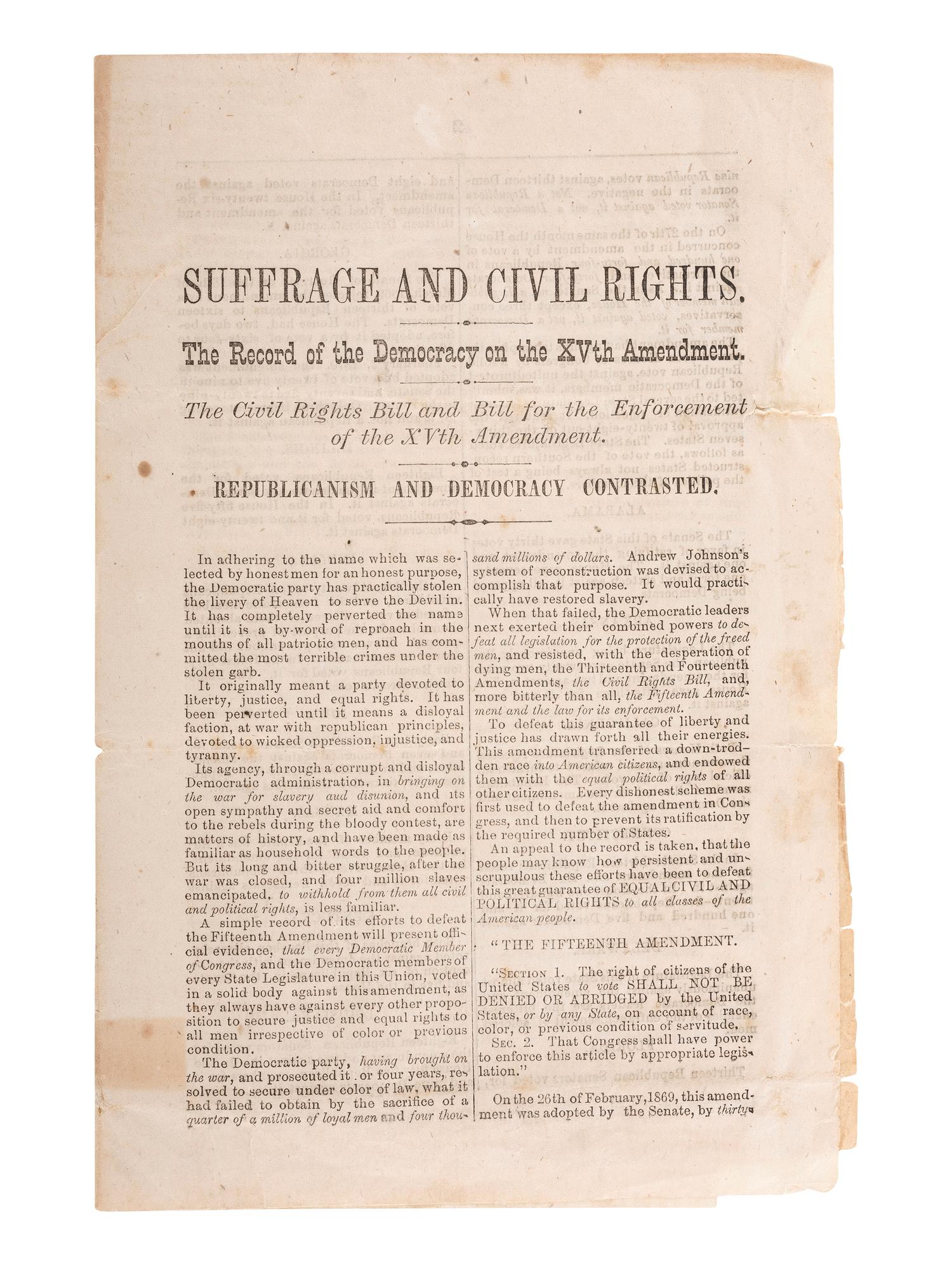 [AFRICAN AMERICANA - VOTING RIGHTS].
