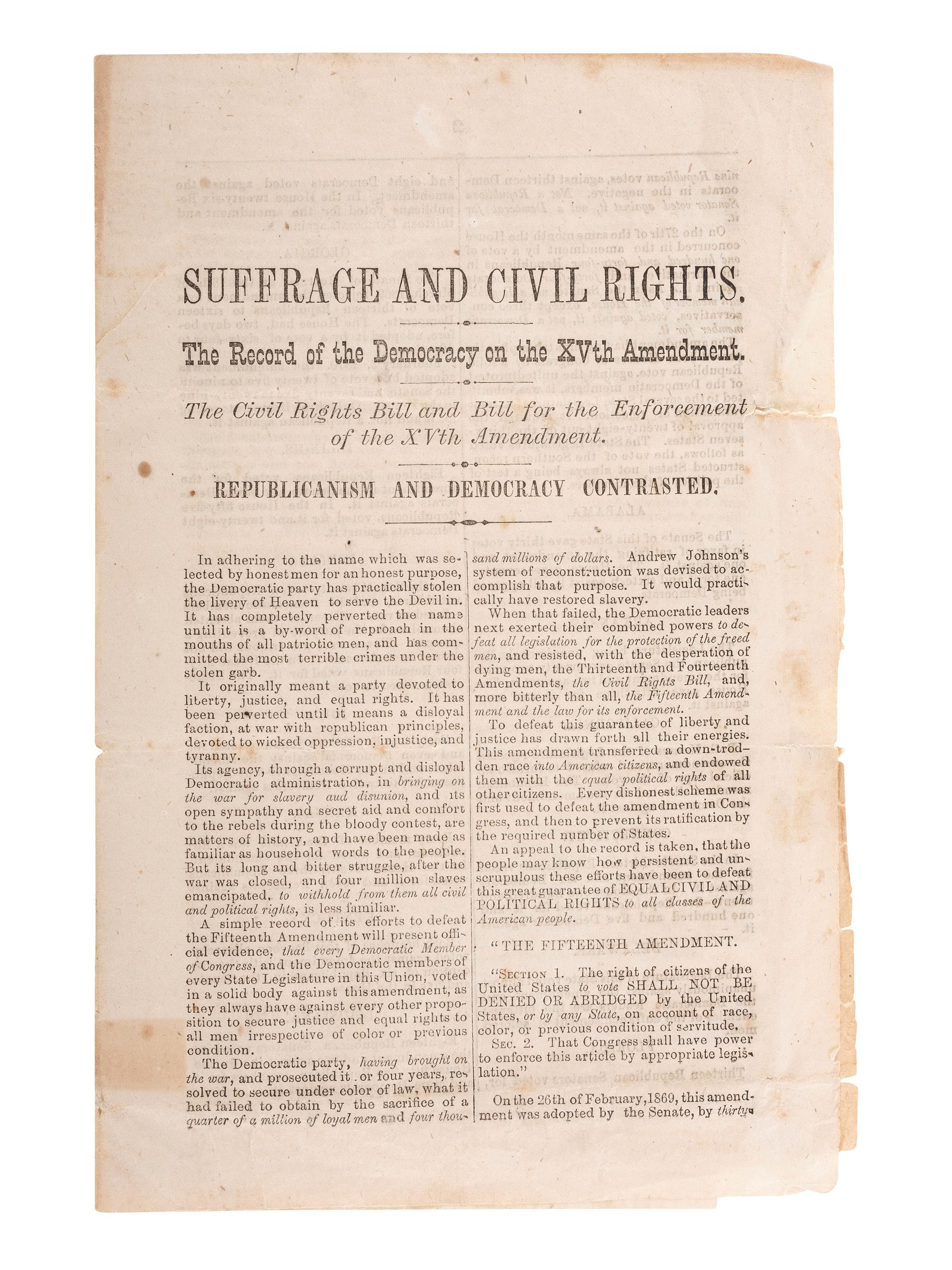[AFRICAN AMERICANA - VOTING RIGHTS].