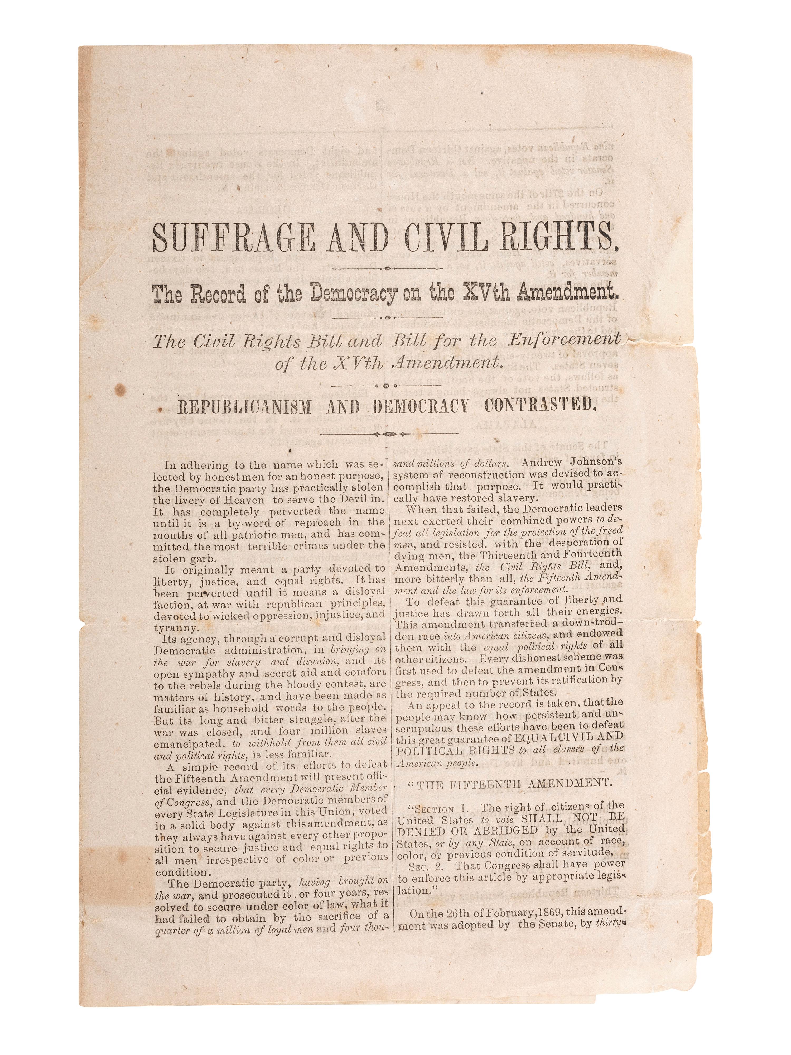 [AFRICAN AMERICANA - VOTING RIGHTS].