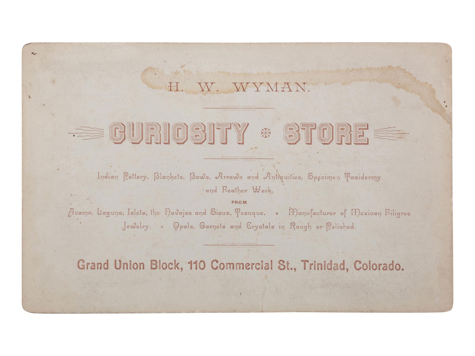[NEW MEXICO]. A group of 2 photographs, incl. view of Pueblo Of Isleta Looking So’ East and Pueblo Indians gambling. Ca 1880s.