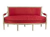 A Directoire Style Gray-Painted Canape