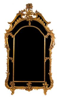 A Louis XV Style Giltwood Pier Mirror Height 89 x width 49 inches. — LATE 19TH CENTURY WITH LATER GILT