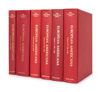 [AMERICANA -- BIBLIOGRAPHIES]. ALDEN, John, et al. (ed.) European Americana: A Chronological Guide to Works Printed in Europe Relating to the Americas, 1493-1776 . New York: Readex Books, 1980.