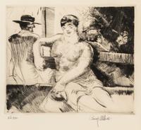 Percy F. Albee, (American, 1883-1959), A group of five works: Italian Fishwife, Italian Fishwife, Street Musicians, Idlers, and Poor Mo