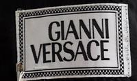 A Gianni Versace Black Leather Men's Vest, No size.