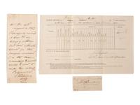 [CIVIL WAR]. Autographs from Civil War soldiers incl. Generals SHERMAN, MCCLELLAN, and BUTLER.