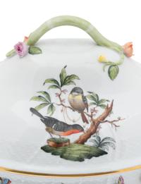 A Herend Rothschild Bird Porcelain Tureen