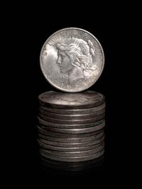 A Group of Thirteen Peace $1 Coins