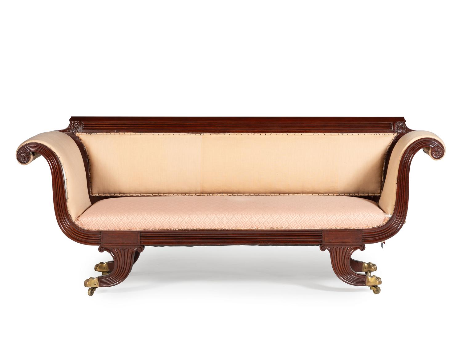 A Pair of Classical Style Mahogany Sofas in the Manner of William Camp (1773-1822)